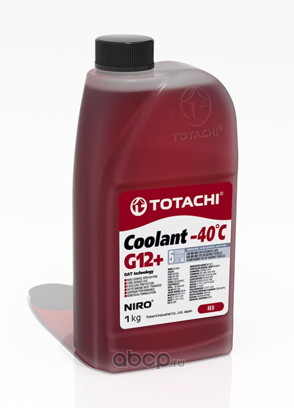 антифриз NIRO COOLANT Red -40C G12+ Красный 0.9л.